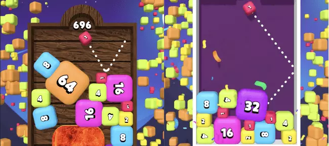 🧊 2048 Shooter Merge – Aim, Bounce & Combine! screenshot 3