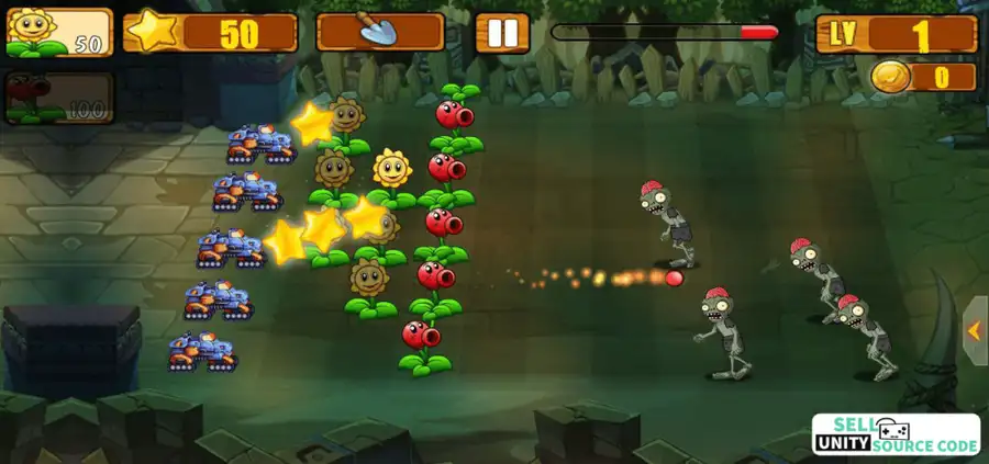 Angry Plants Fighting – Battle of Green Warriors 3D – SellUnitySourceCode.com screenshot 5