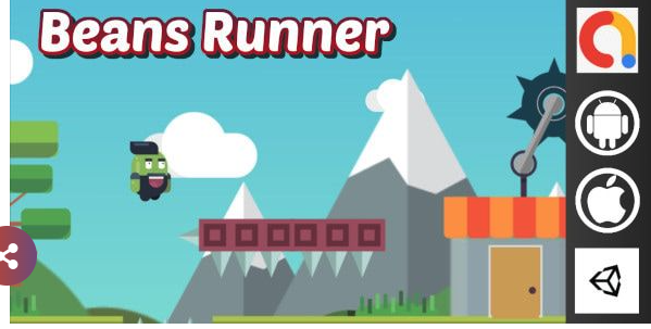 Beans Runner Unity Platform Project With Admob for Android and iOS source code