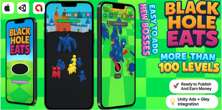 Black Hole Eats 3D - Hyper Casual Mobile Game