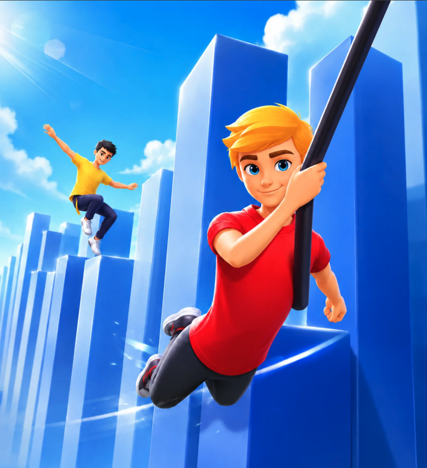 Cable Swing Unity Game Source Code – Rope Swing Racing Game screenshot 2