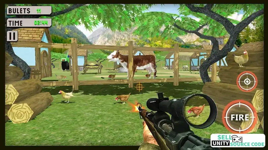 Chicken Shooter: Chicken Scream Hunting Tough Game SellUnitySourceCode screenshot 2