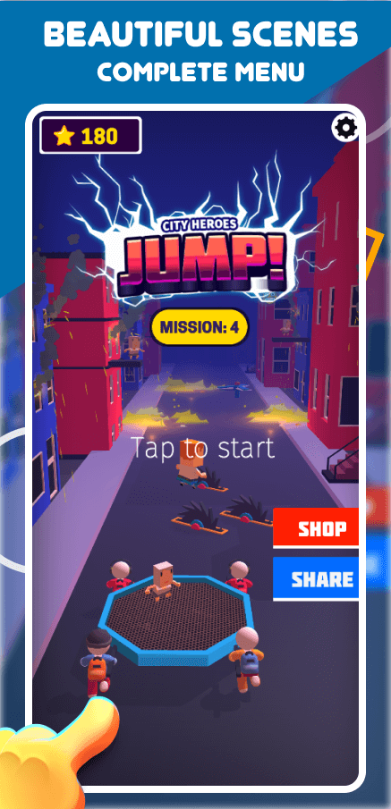 CITY HEROES | SUPER CASUAL GAME SellUnitySourceCode screenshot 2