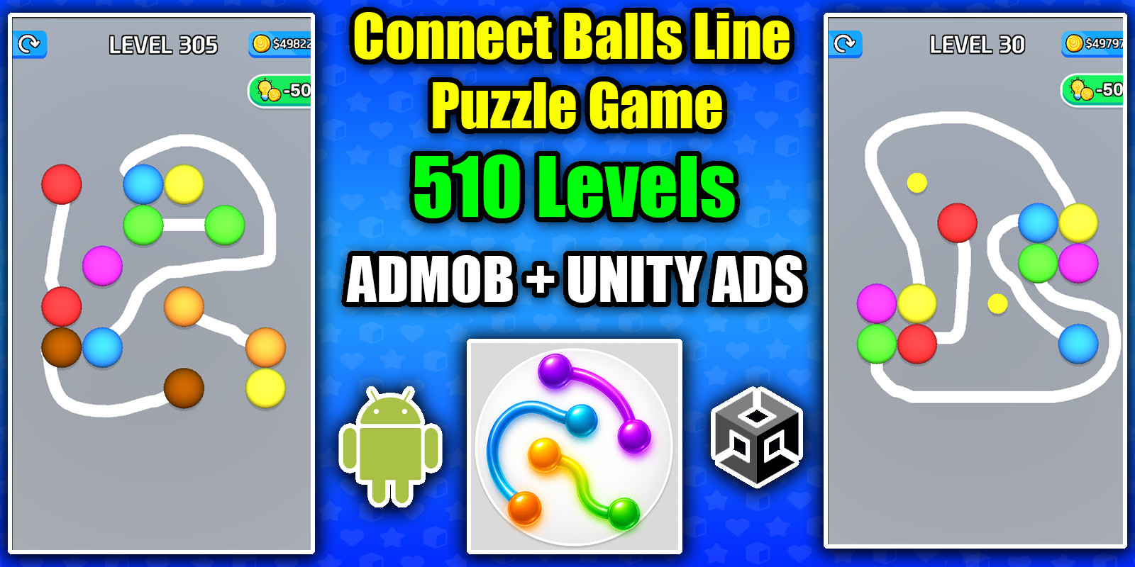 Connect Balls Line Puzzle Game Unity Source Code screenshot 7