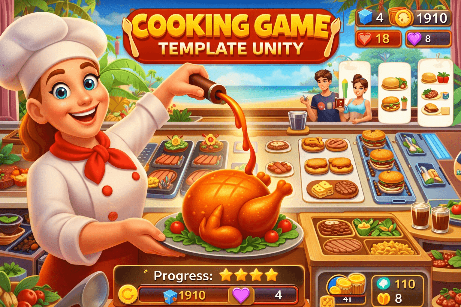 Cooking Game Template – Time-Management Restaurant Game (Unity) screenshot 2