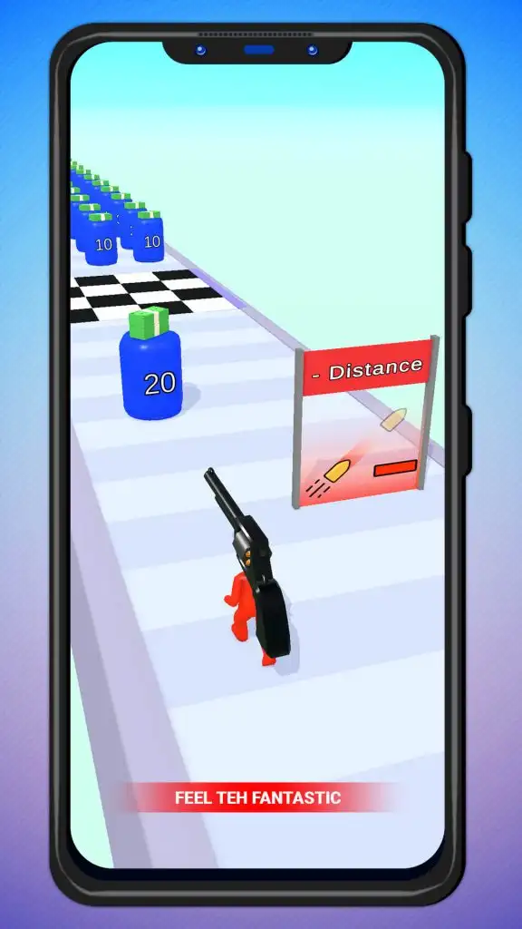 Crazy Gun Head Stick Runner 3D SellUnitySourceCo screenshot 2