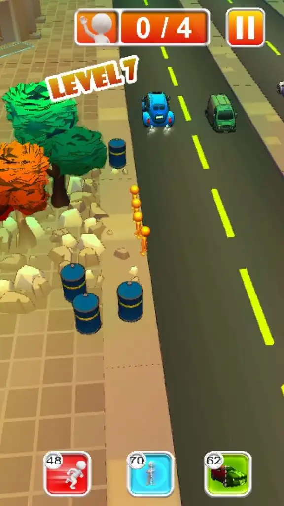 Crazy Stick Man Road Crossing Rescue 64 Bit Source SellUnitySourceCode screenshot 3