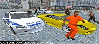 Drive Police Car Gangsters Chase : Free Games SellUnitySourceCode screenshot 2