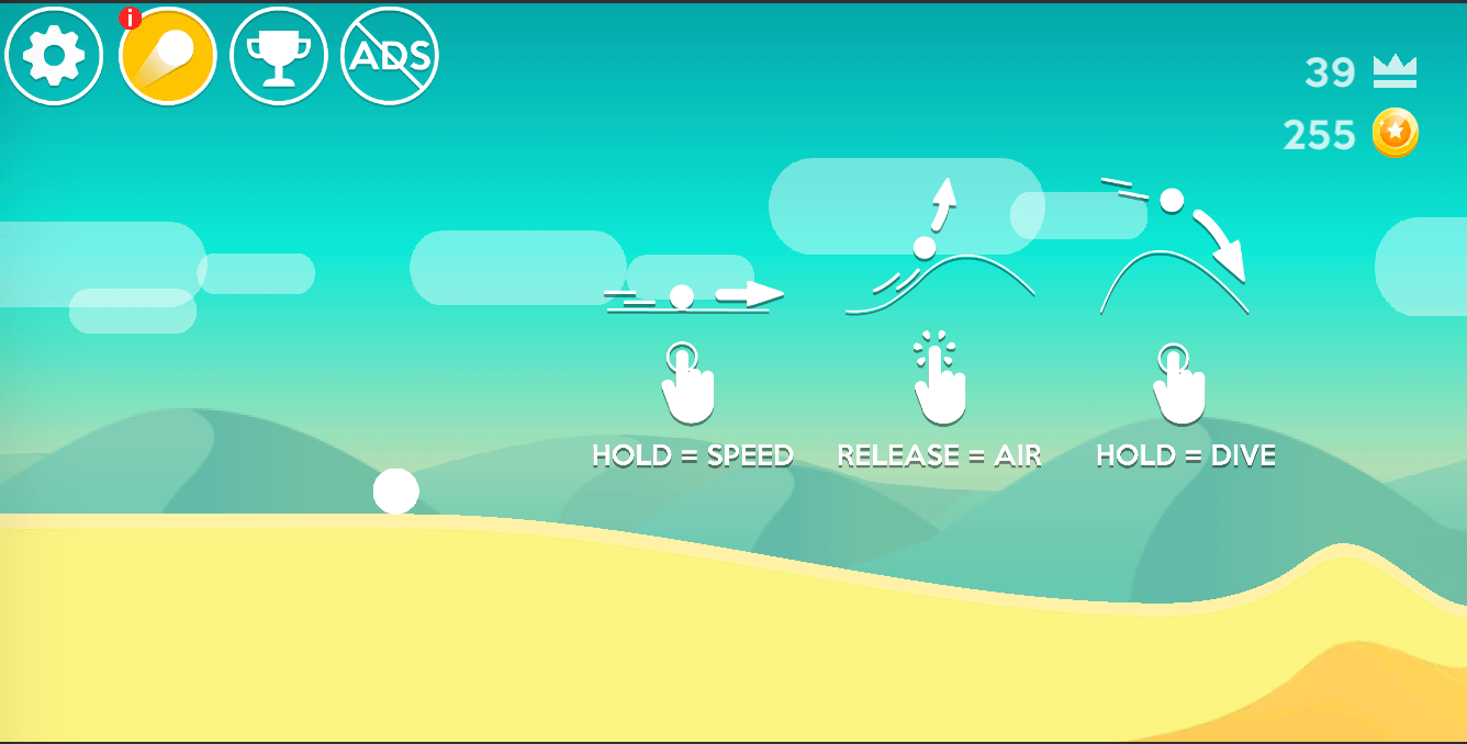 Dune / Tiny Wings Style Game – High-Quality Unity Template screenshot 3