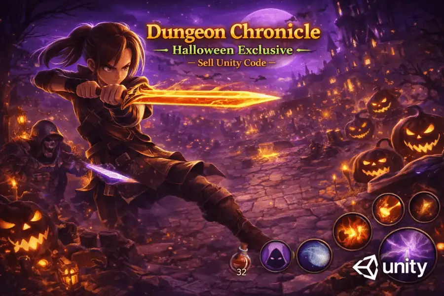 Dungeon Chronicle: Halloween Exclusive – Infinite Dungeon Crawler Unity Source Code screenshot 3