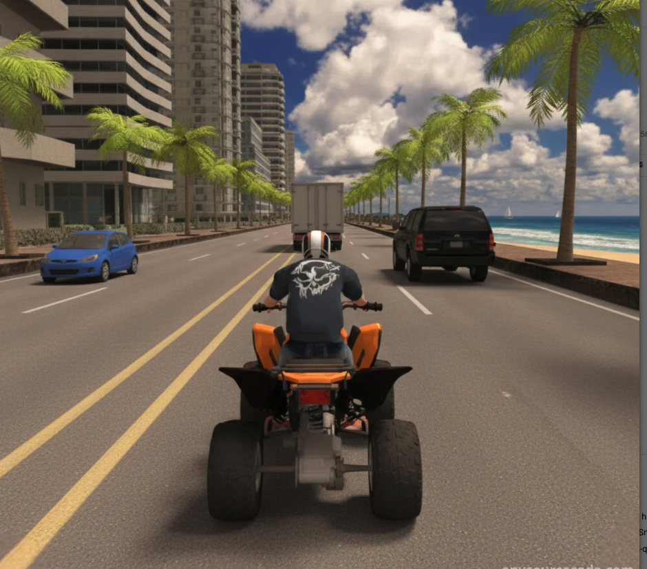 Endless ATV Quad Racing Unity Source Code – Highway ATV Traffic Racing Game source code