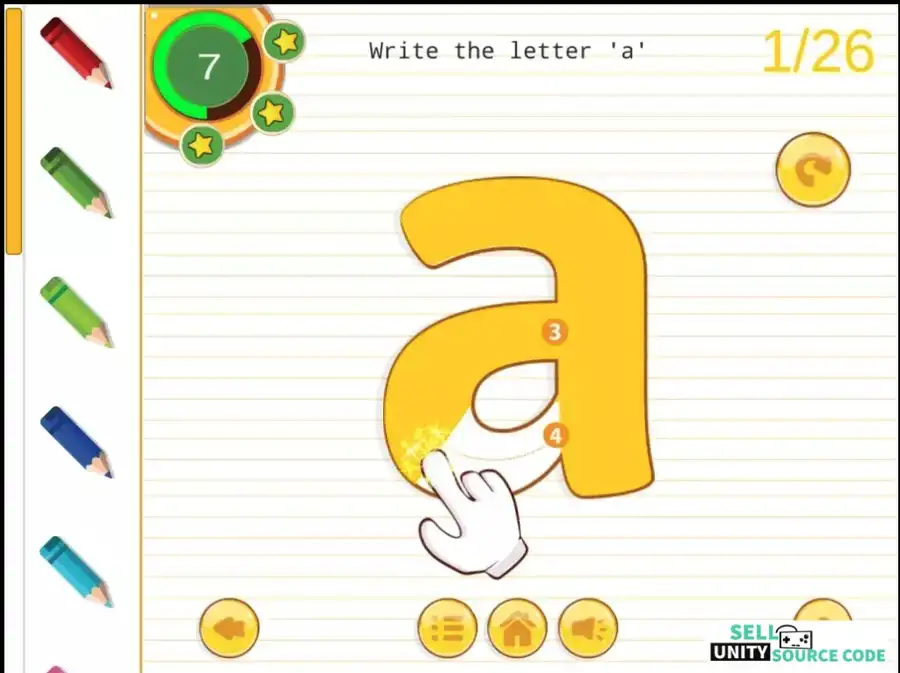 English Tracing Book SellUnitySourceCode screenshot 3