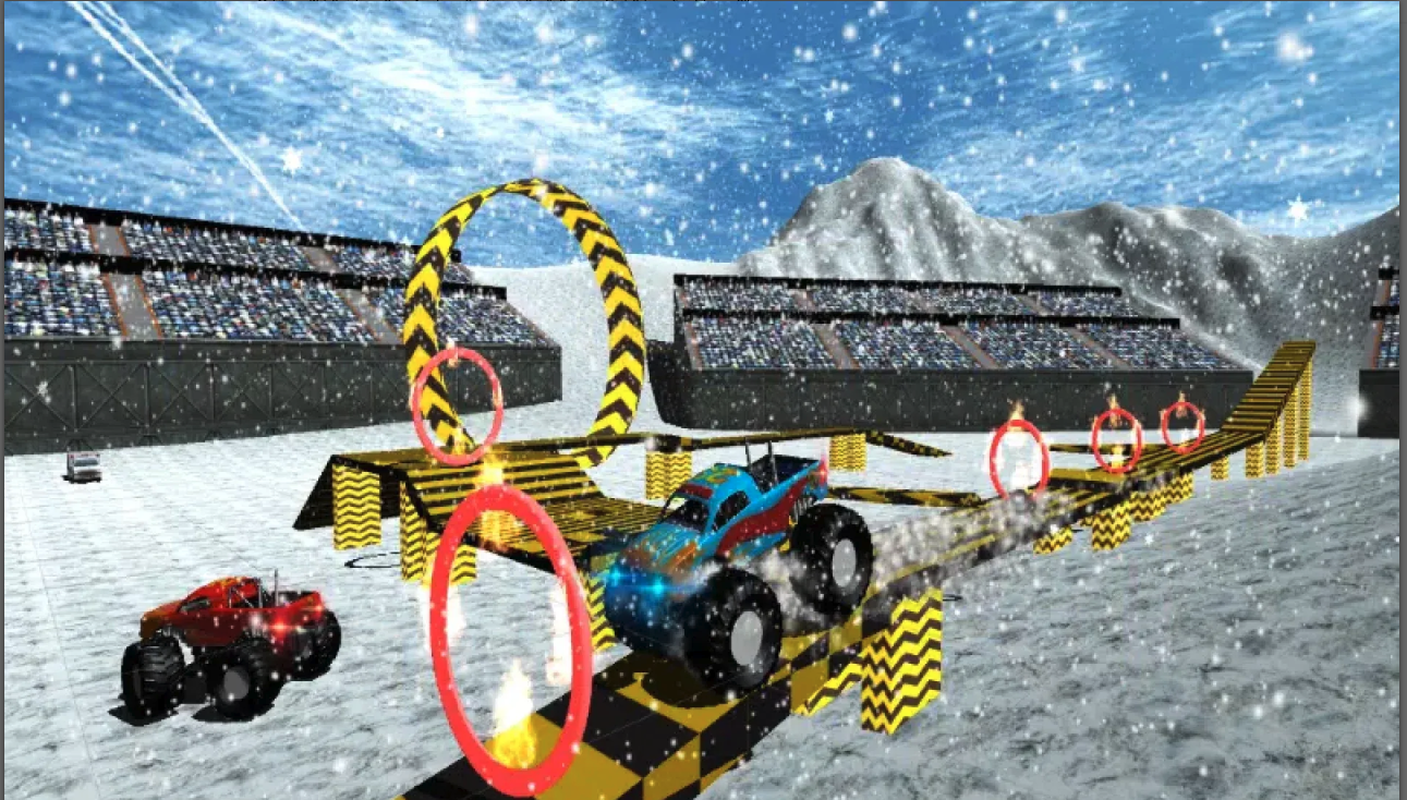 Extreme Slipping Snow 4x4 Monster Truck Stunt screenshot 7