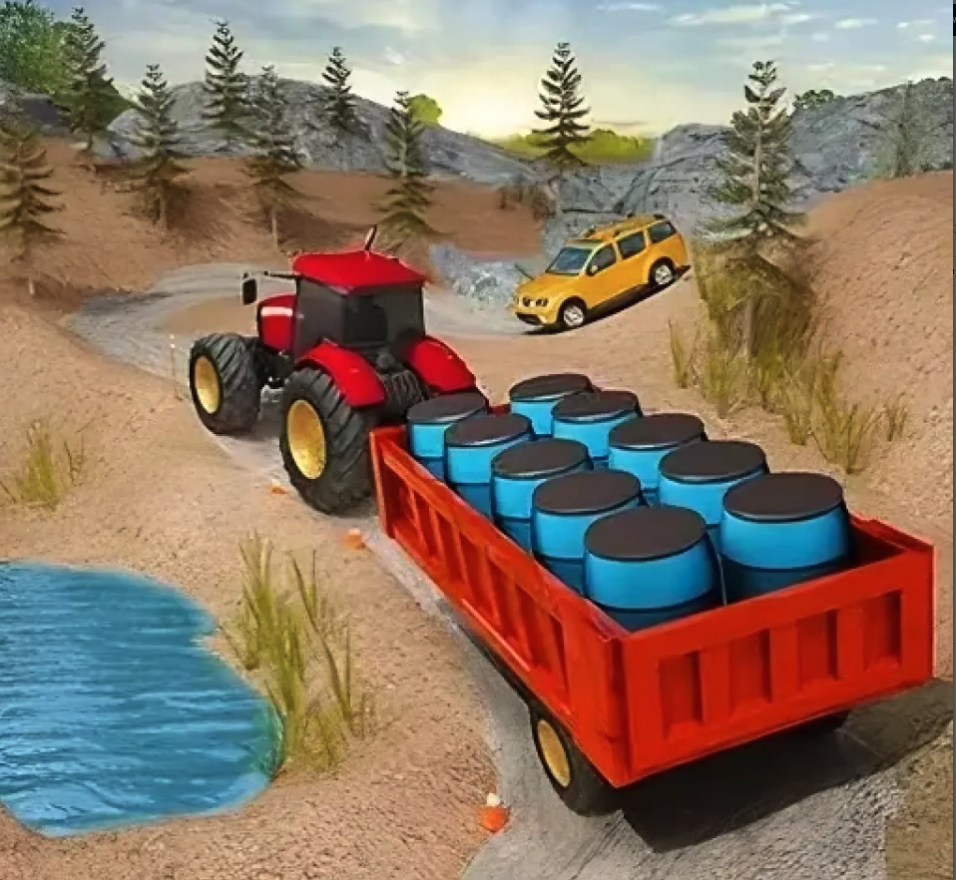Farming Tractor Cargo Sim - Mountain Jeep Driver screenshot 2