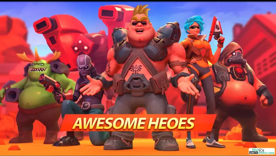 Frag Hero Shooter Mad Heroes SellUnitySourceCode screenshot 3