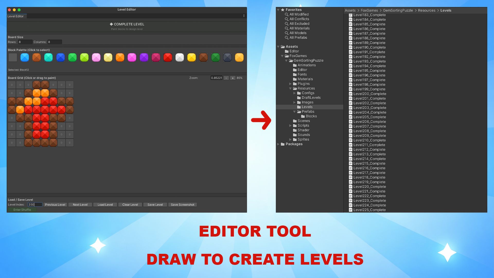 Gem Sort Master – 200 Levels With Editor - Unity screenshot 3