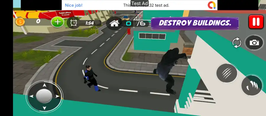 Gorilla Rampage: Angry Kong City Attack 2021 SellUnitySourceCode screenshot 2