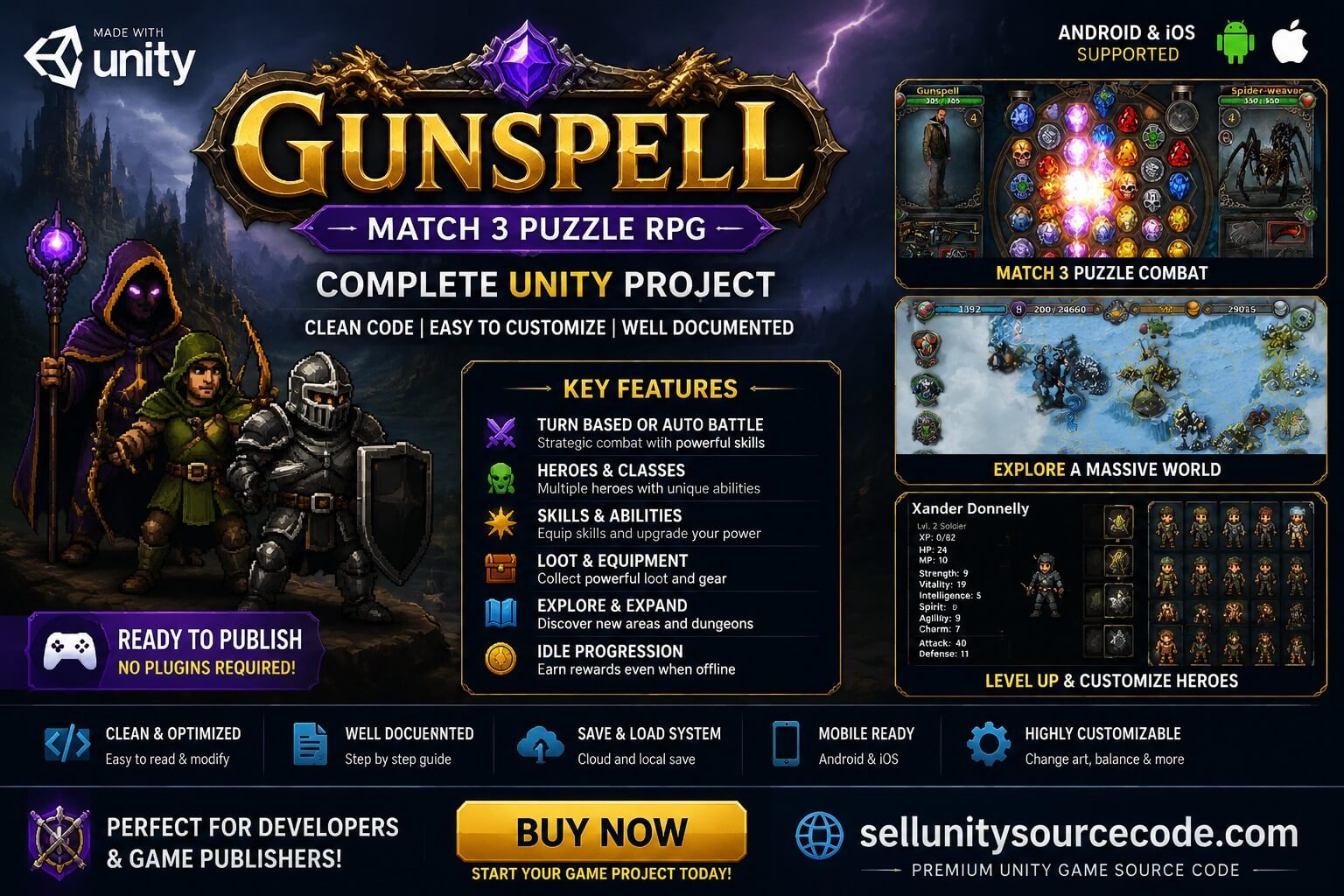 Gunspell | Match 3 Puzzle RPG