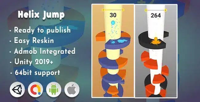 Helix Jump Game - Unity 3D Game for Android, IOS w screenshot 2