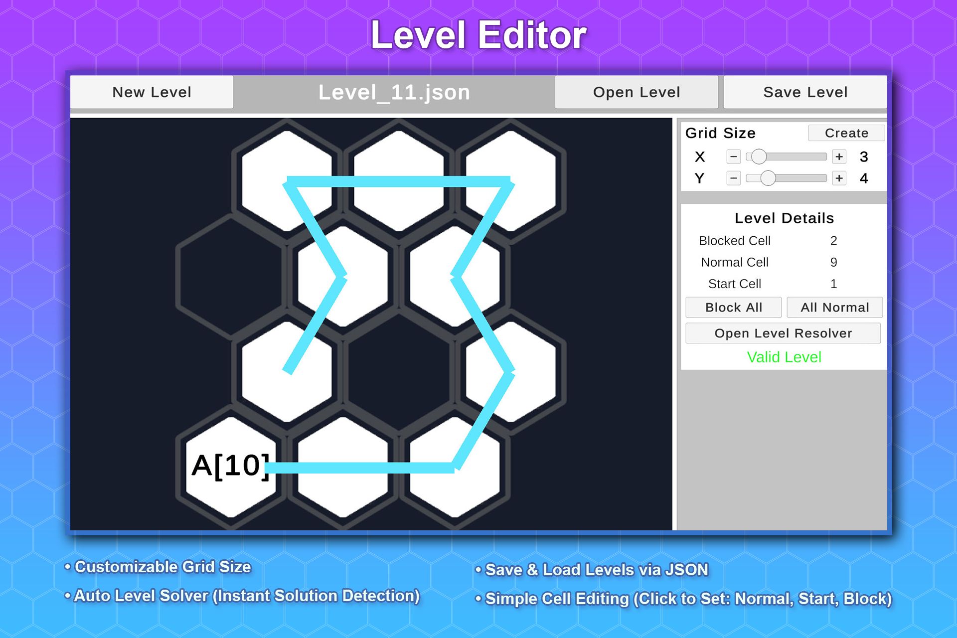 Hexa Path Fill - Unity Project screenshot 2