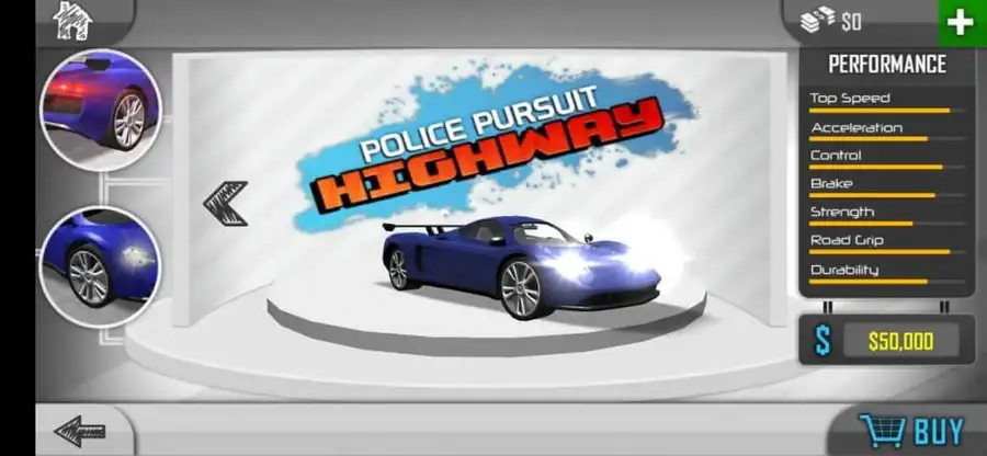 Highway Getaway Police Car Chase : Drift Racing 64 SellUnitySourceCode  screenshot 5