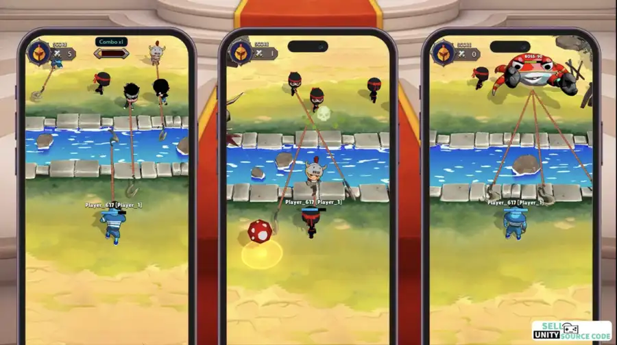 Hook Wars Online Multiplayer (Photon Fusion v2) SellUnitySourceCode screenshot 4