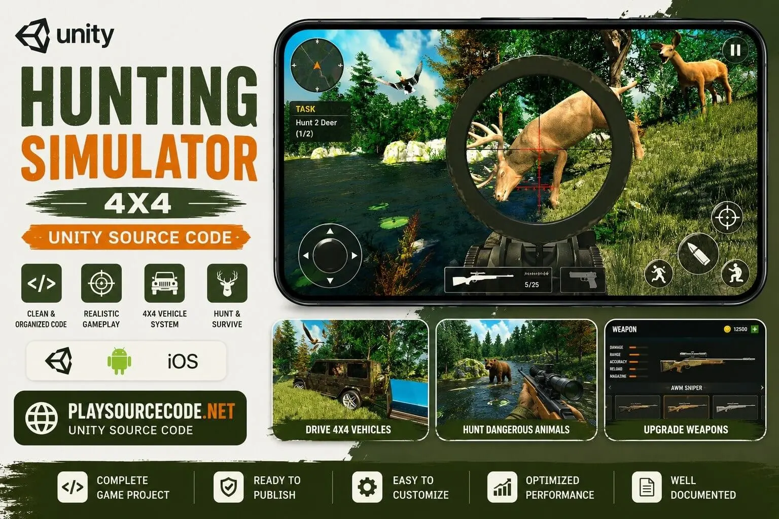 Hunting Simulator 4×4 Unity Source code source code
