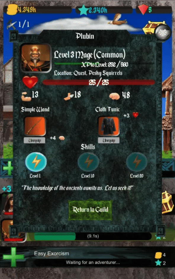 Idle Combat: Incremental RPG Unity Source Code – Guild & Village Builder screenshot 3