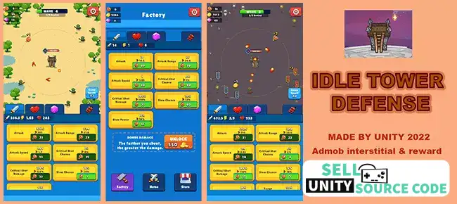 Idle Tower Defense SellUnitySourceCode screenshot 5