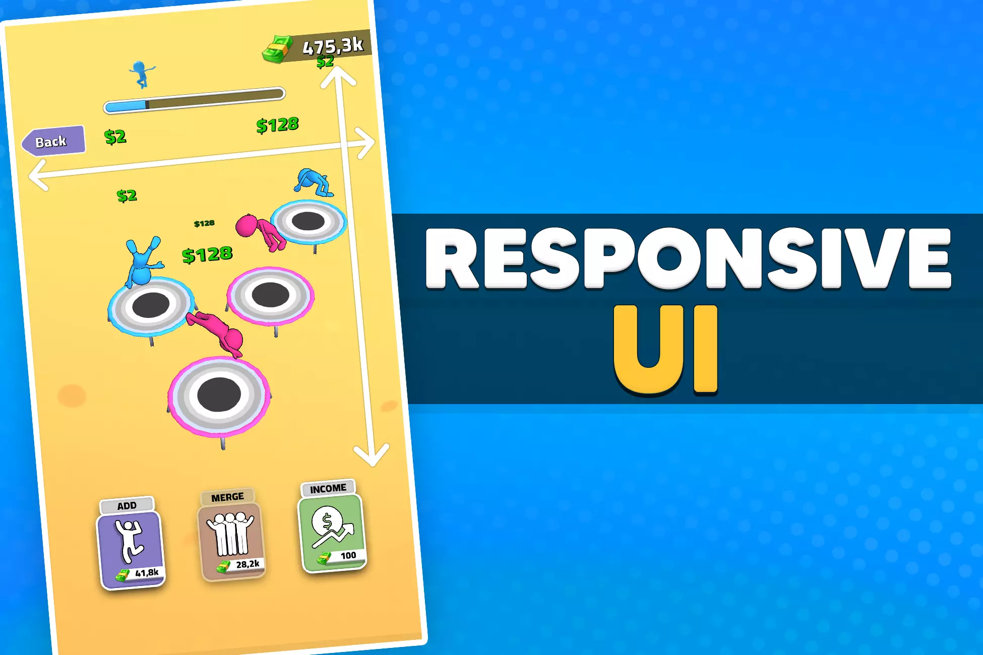 Idle Trampoline: Ragdoll Merge & Empire Builder Unity Source Code screenshot 4