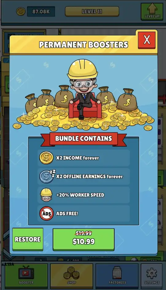 Idle Worker Tycoon – Complete Unity Project screenshot 3