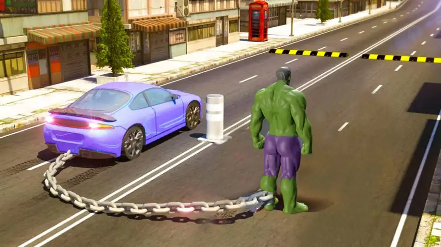 Incredible Hulk vs Chain Car Racing 3D Stunt 2k2 SellUnitySourceCode  screenshot 3