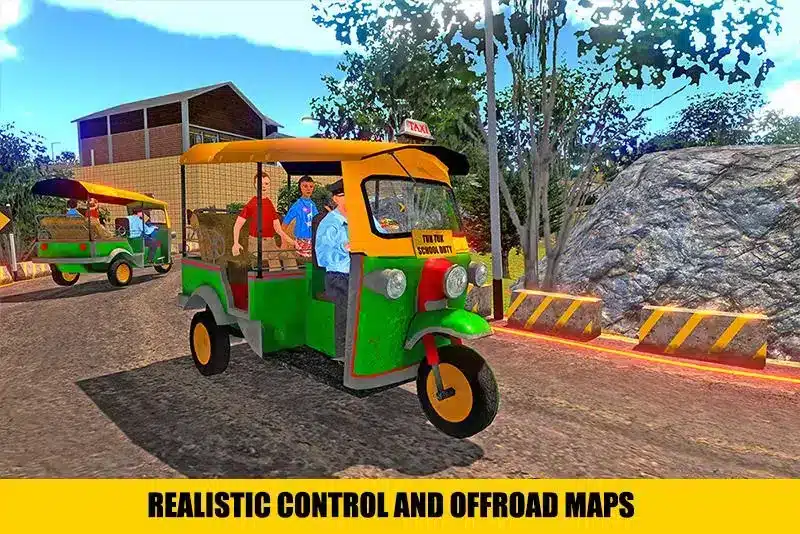 Indian Tuk Tuk School Auto Rickshaw Mountain Drive SellUnitySourceCode screenshot 5