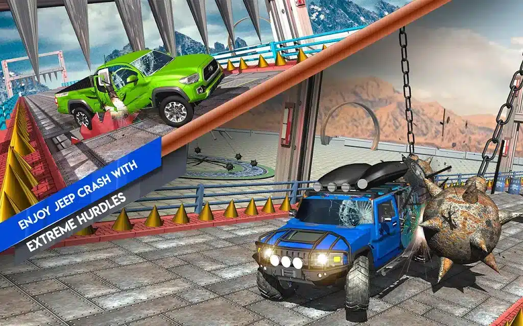 Jeep Driving Crash Simulator: Beam Damage Engine SellUnitySourceCode screenshot 2