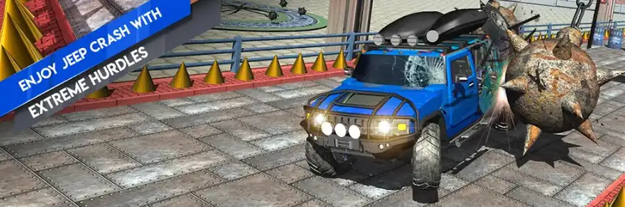 Jeep Driving Crash Simulator: Beam Damage Engine SellUnitySourceCode screenshot 4