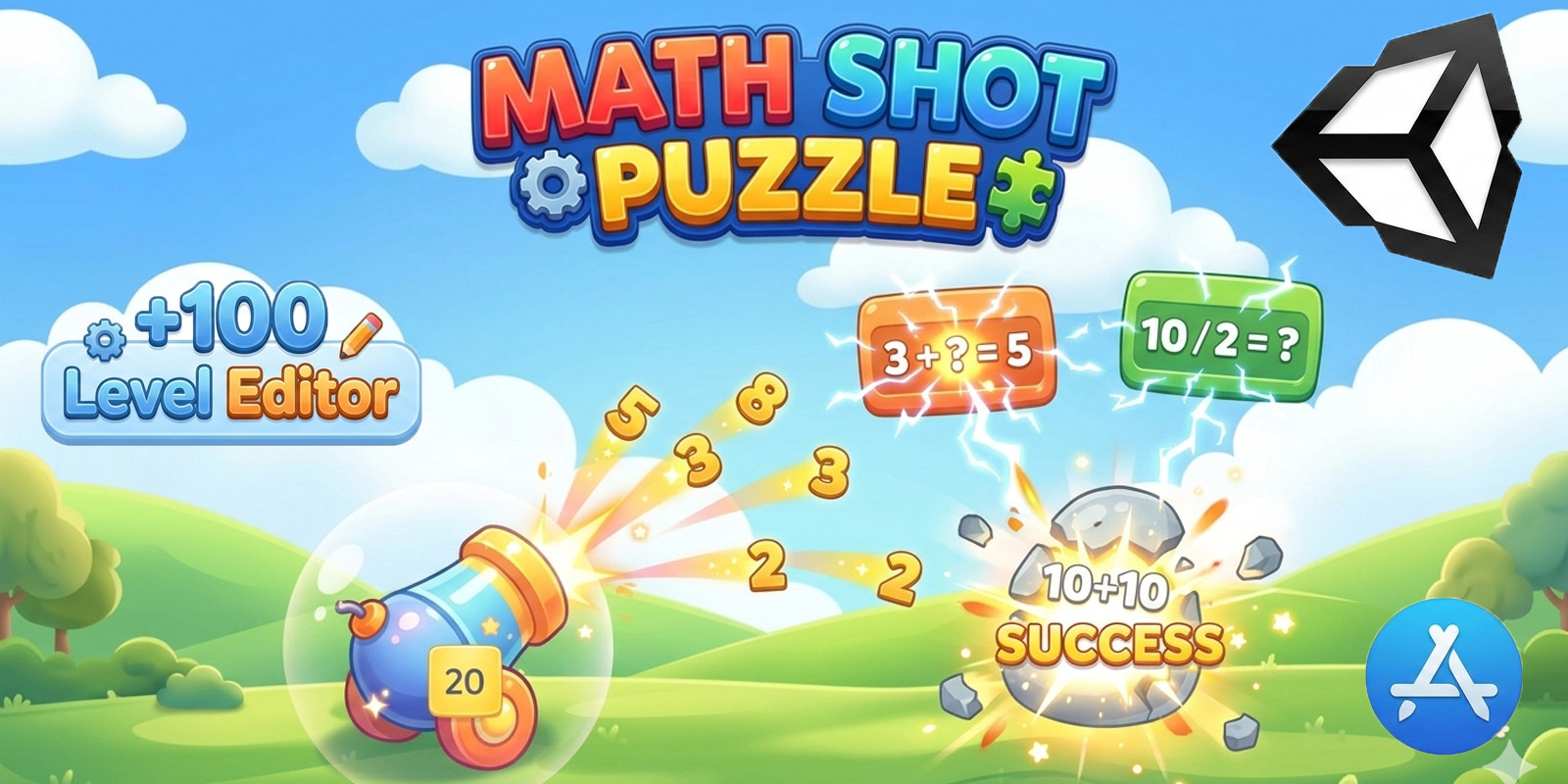 Math Shot Puzzle Game Unity source code