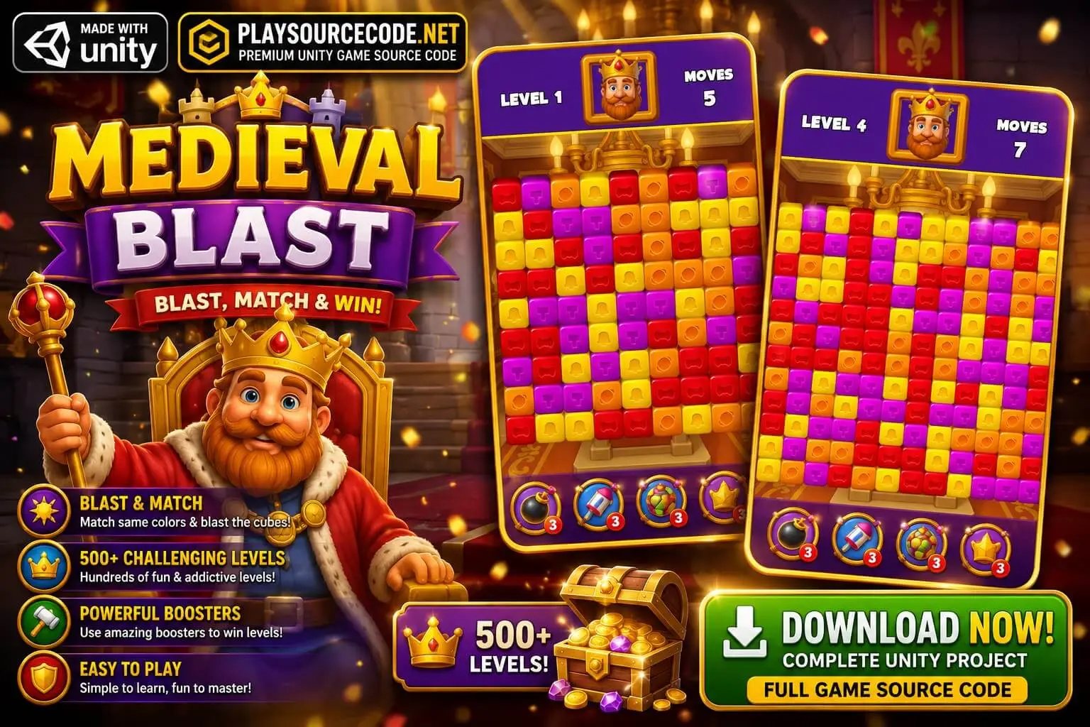 Medieval Blast Unity Source Code screenshot 6
