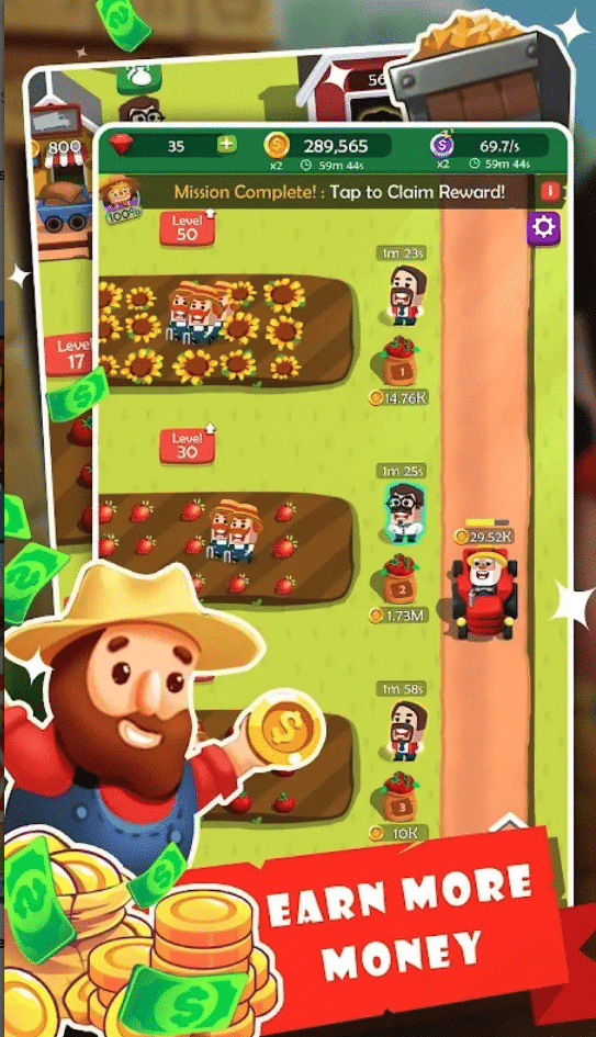 Mega Farm Empire - Idle Clicker Game screenshot 4