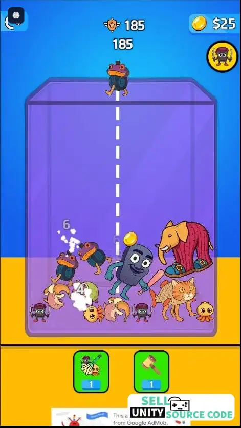 Merge Drop Brainrot: Number Puzzle SellUnitySourceCode.com screenshot 5