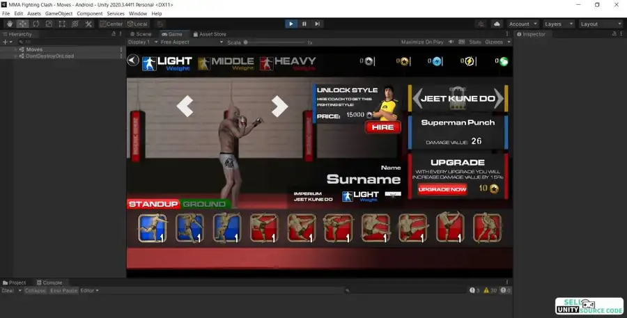 MMA Fighting Clash. SellUnitySourceCode screenshot 3