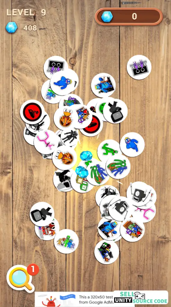 Monster match Tiles (skibidy & rainbow friends) SellUnitySourceCode screenshot 2