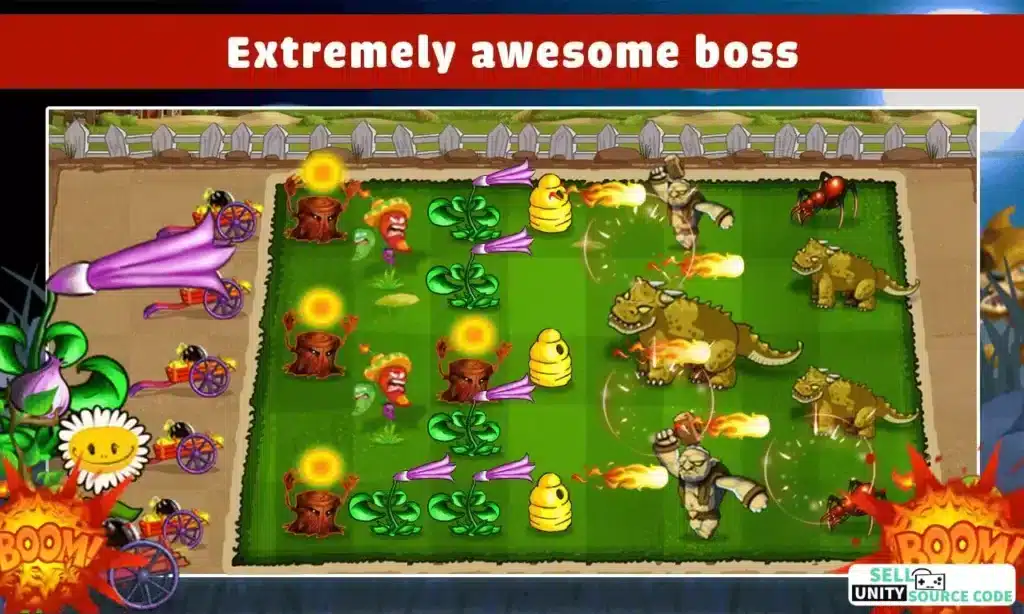 New Angry Plants Flower – Battle Garden Strategy Game – SellUnitySourceCode.com screenshot 3