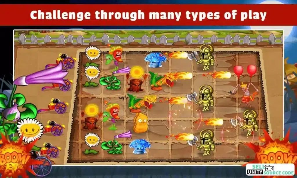 New Angry Plants Flower – Battle Garden Strategy Game – SellUnitySourceCode.com screenshot 4