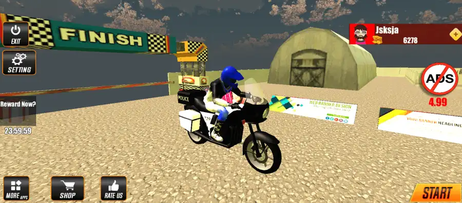 New Bike Offroad Stunt Racing 3D SellUnitySourceCode.com screenshot 5