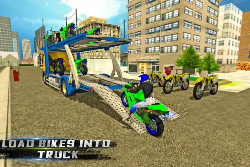 New Bike Transport Cargo Truck – Transport Simulator. SellUnitySourceCode.com screenshot 4