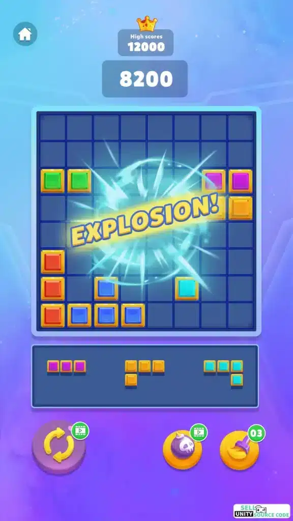   New Block Puzzle: Jewel Block Complete Unity Projects - SellUnitySourceCode.com screenshot 3