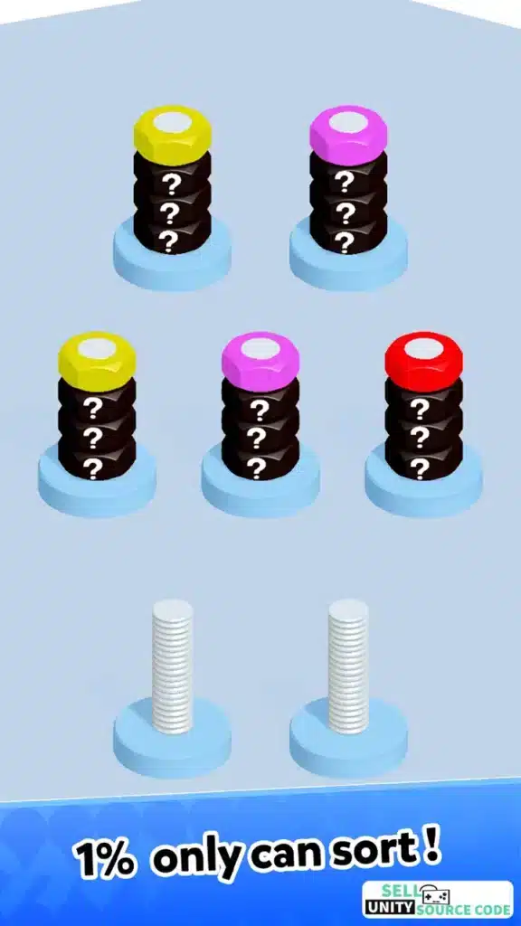 Nuts Bolts Sort Nimmi Developers SellUnitySourceCode screenshot 3