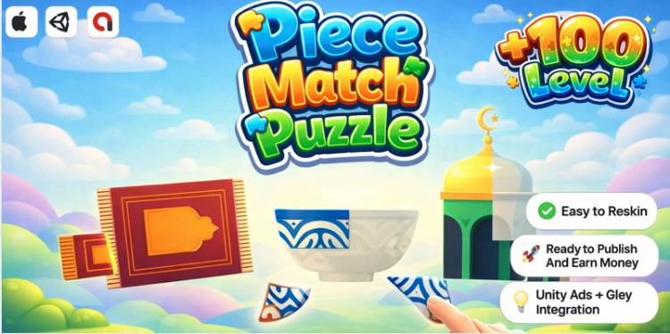 Piece Match Puzzle - Casual Mobile Game Unity