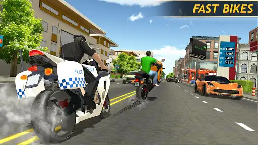 Police Bike Racing Free SellUnitySourceCode screenshot 2