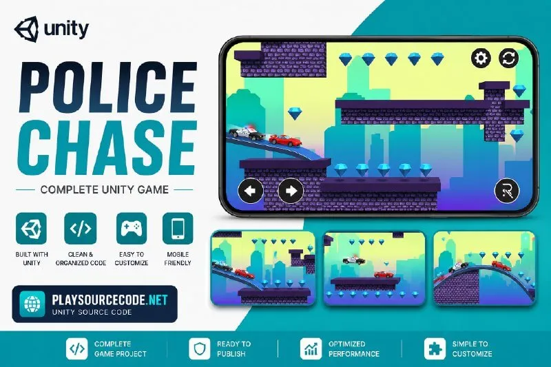 Police Chase Unity Source Code – Endless Police Escape Racing Game | source code